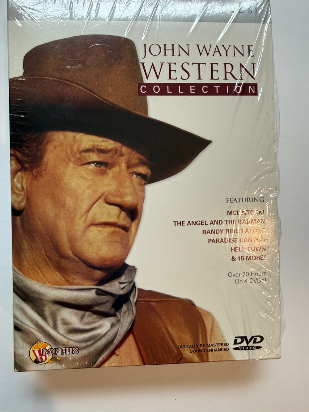 POPFLEX John Wayne Western Collection   Box set. 4 DVDS sealed never opened